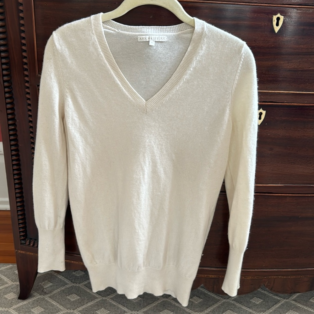 Cream cashmere sweater. Barely worn